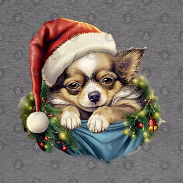 Lazy Chihuahua Dog at Christmas by Chromatic Fusion Studio